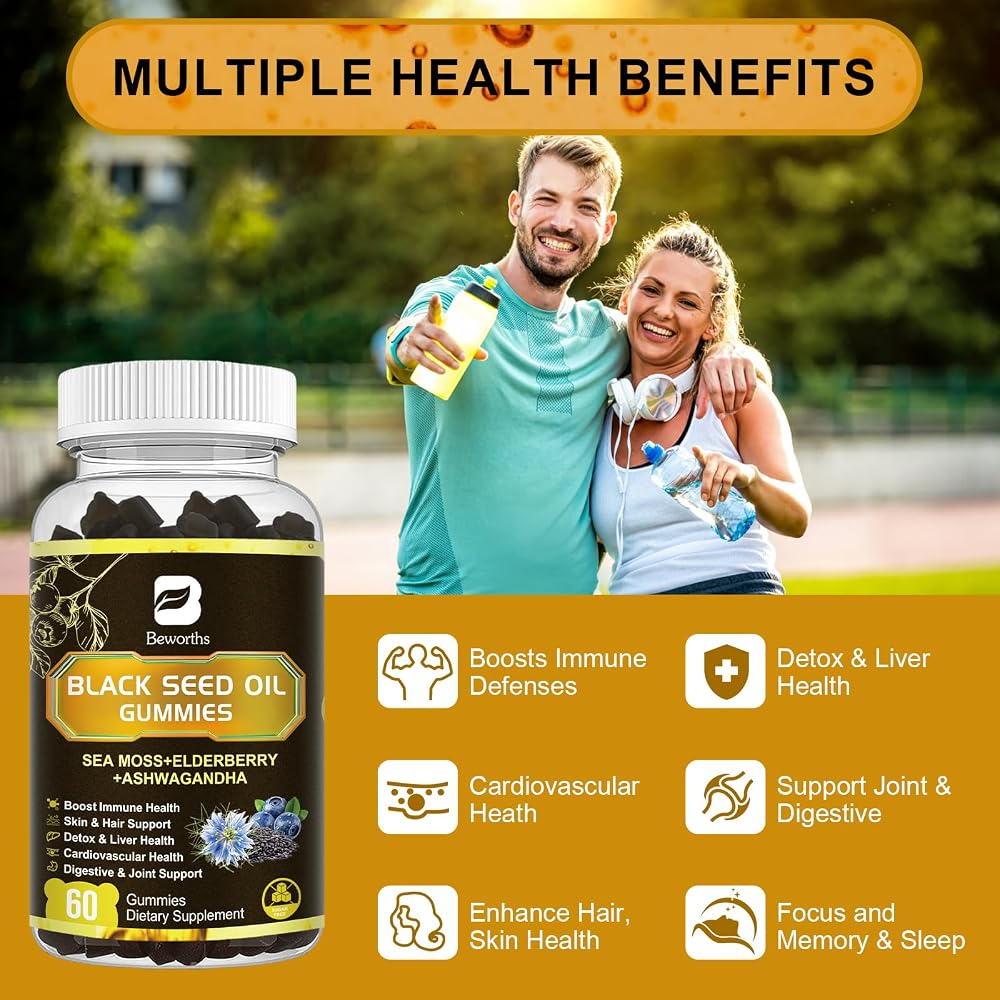 B BEWORTHS Black Seed Oil & Sea Moss Gummies