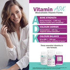 NatureGenX ADK10 Vitamin A D3 K2 Bone Health - 90 Capsules - image 3