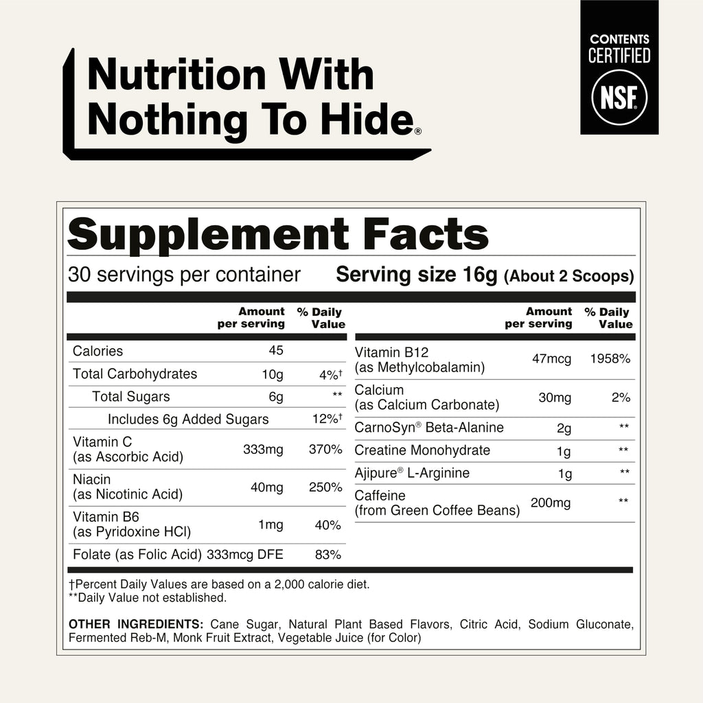 NAKED Citrus Energy Pre-Workout Powder - 30 Servings - image 5