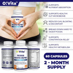 O!VITA Premium Digestive Enzymes with Plant-Based - 60 Capsules - image 2