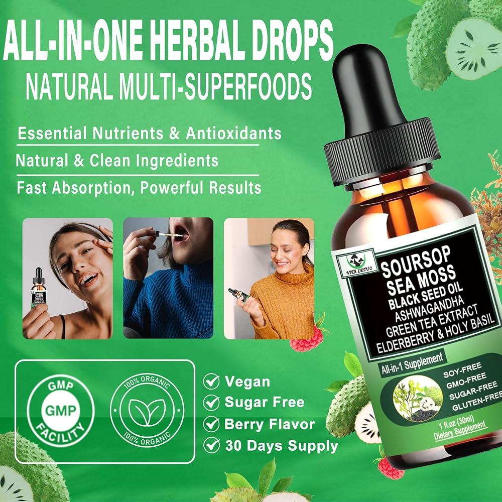 Vita letuo Soursop Drops Liquid Supplement - 1 Fl Oz - image 5