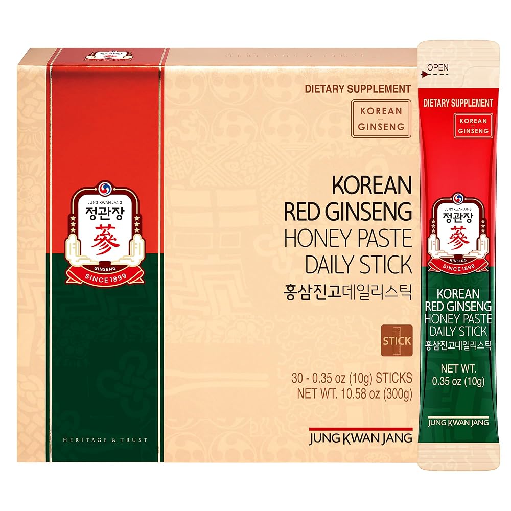 JUNG KWAN JANG Korean Red Ginseng Honey Paste Energy Booster - 30 Sticks