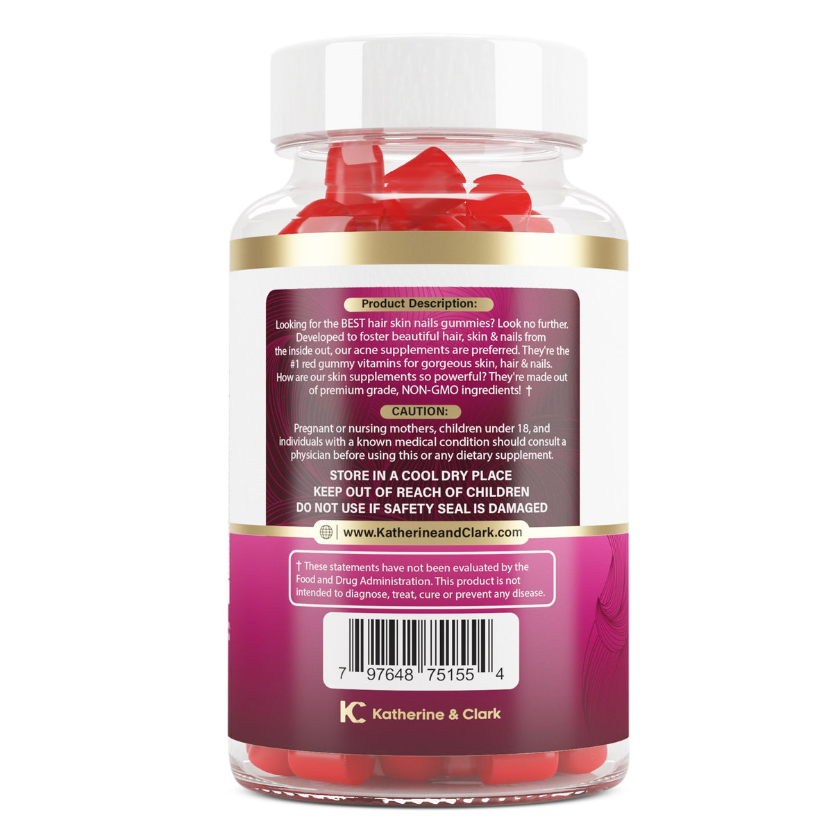 Katherine & Clark Panto Gold Vitamin B5 Biotin Gummies for Hair, Skin & Nails - image 7