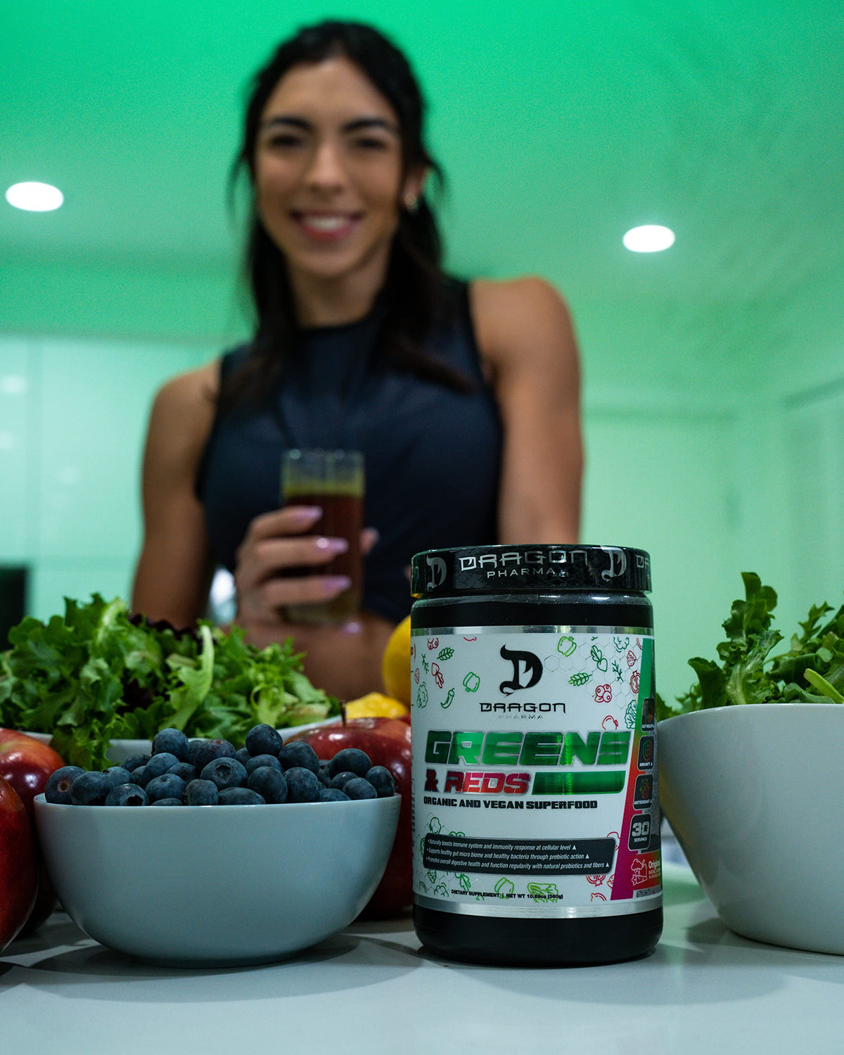 DRAGON PHARMA Greens and Reds Superfood Powder - 30 Servings - image 5