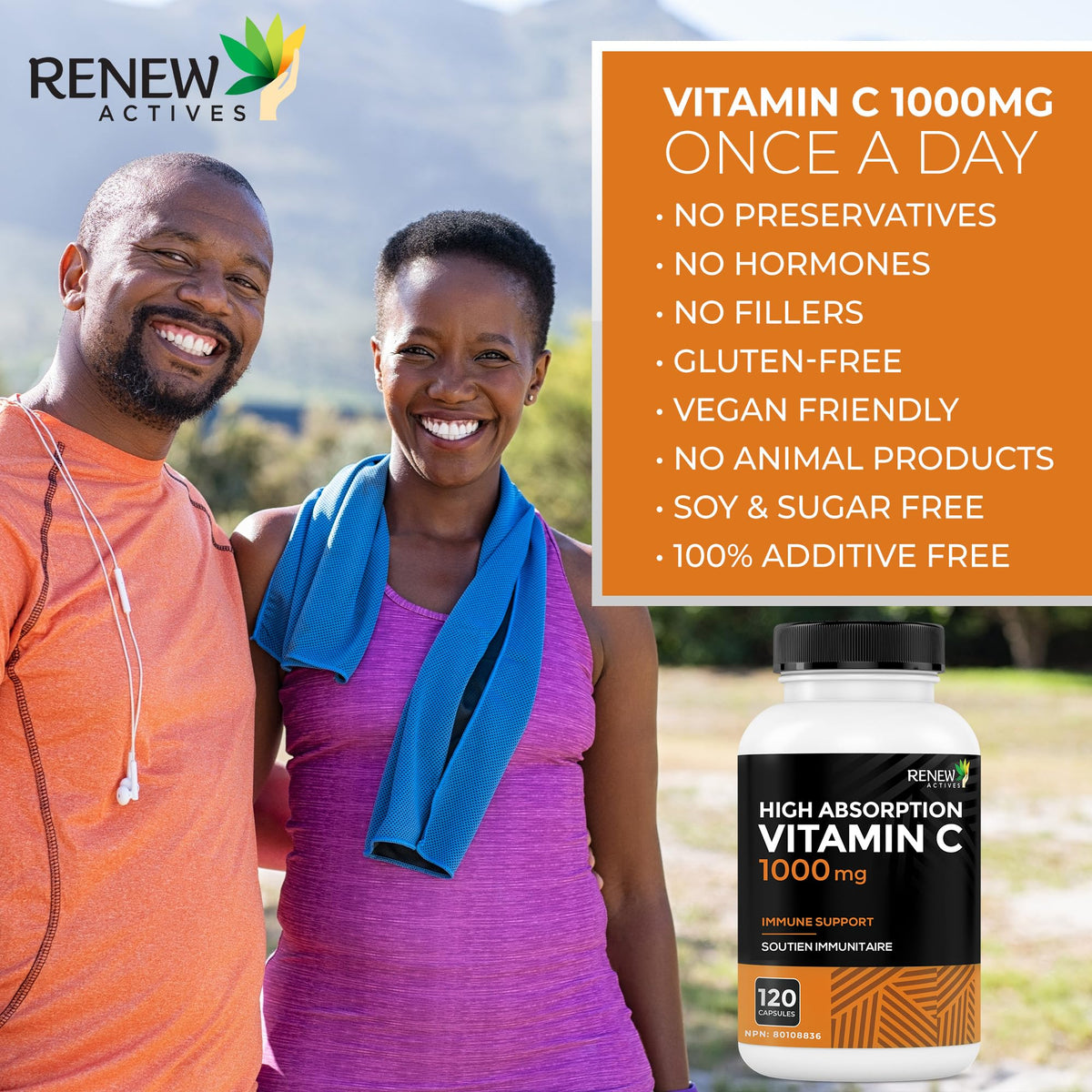 Renew Actives Maximum Strength Vitamin C 1000mg - 120 Capsules - image 3