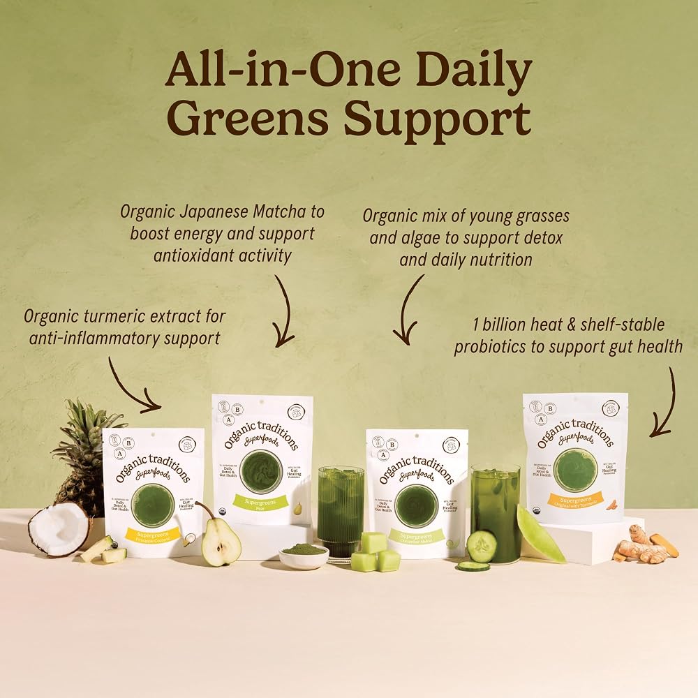 Organic Traditions Super Greens Turmeric Powder Blend - 7 oz - image 3