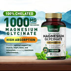 Built By Nature Magnesium Glycinate 1000mg Supplement