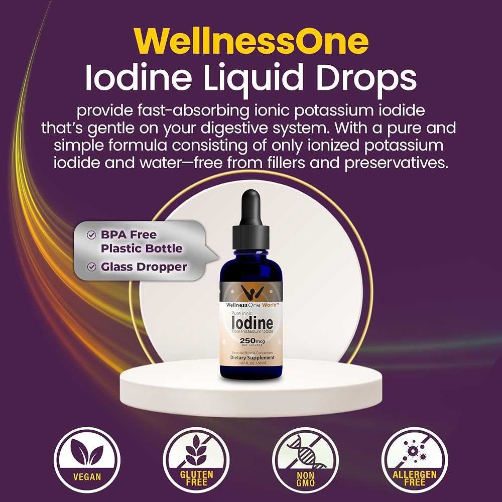WellnessOne Iodine Drops Thyroid Support - 2.2 fl oz - image 4