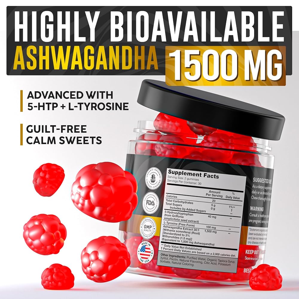 NOBLE NUTRITION Ashwagandha Gummies - Sugar Free & Vegan Ashwagandha - image 10