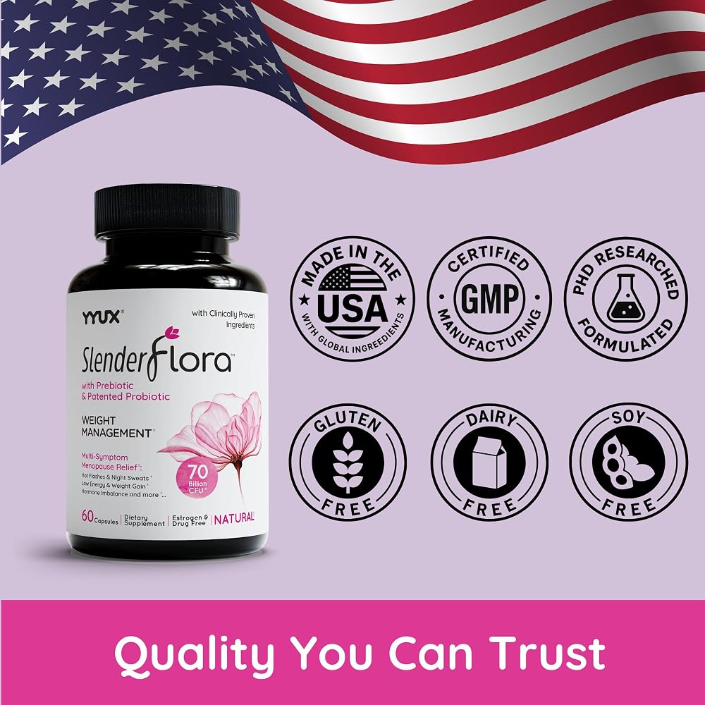 YYUX SlenderFlora - Menopause Probiotic Supplement