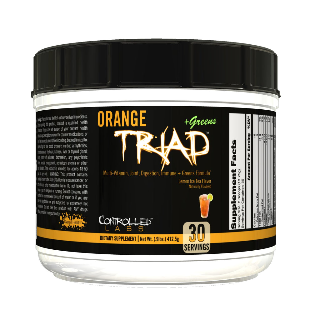 CONTROLLED LABS Orange Triad + Greens Multivitamin Powder - 30 Servings