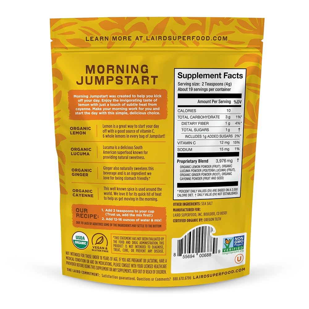 Laird Superfood Morning Jumpstart Powder Drink Supplement - 2.7 oz - image 3