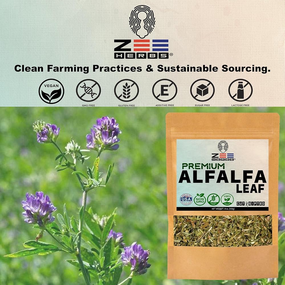 ZeeHERBS Premium Alfalfa Leaf - 4 oz - image 4