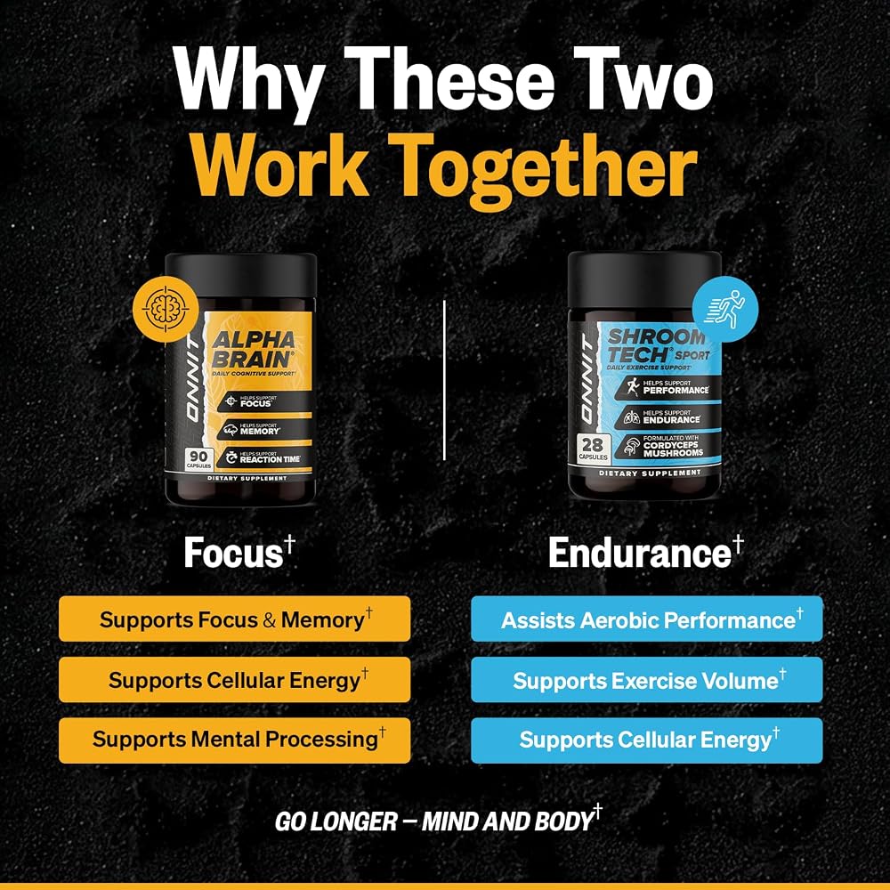 ONNIT Alpha Brain & Shroom Tech Sport Bundle - 118 Capsules - image 5