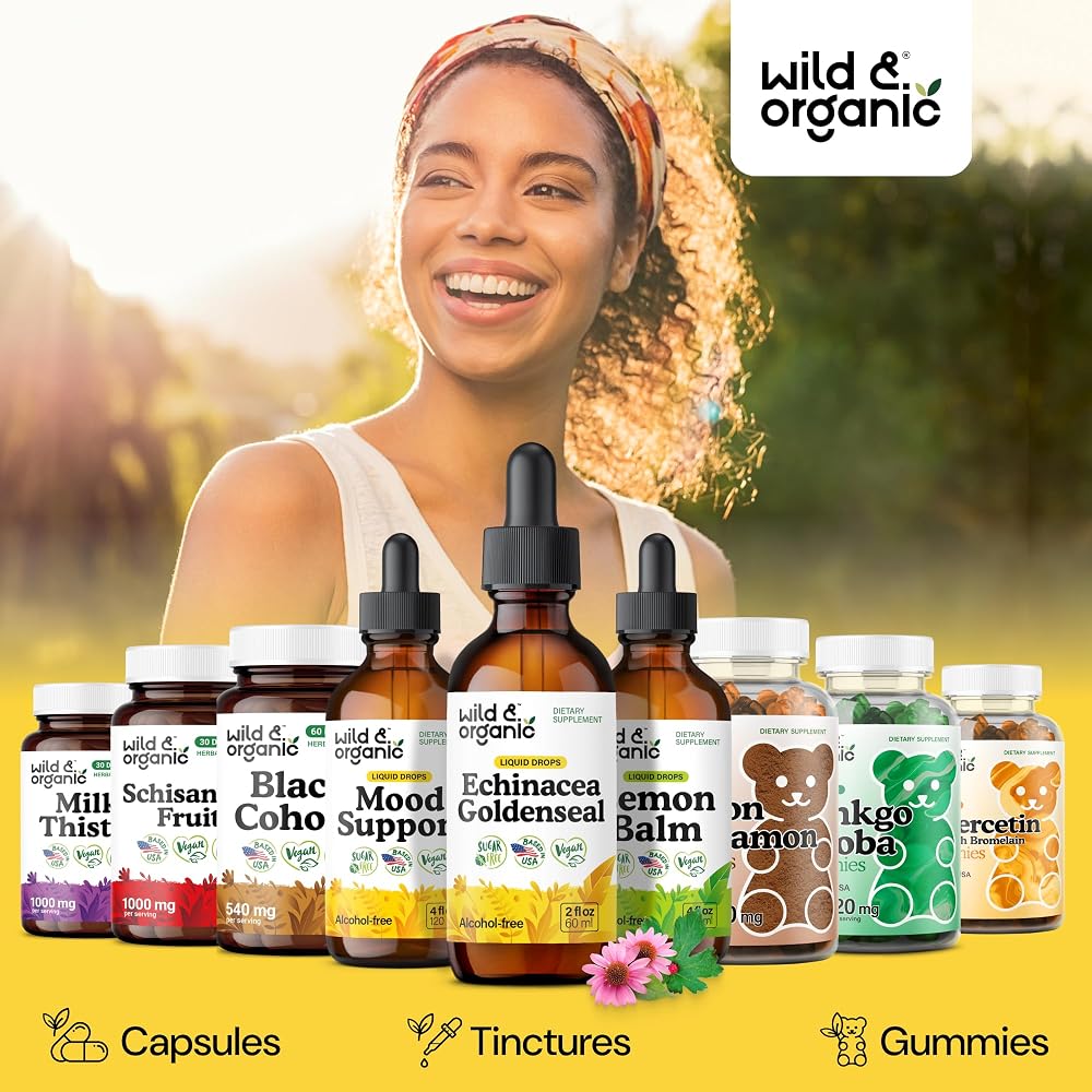 Wild & Organic Echinacea Goldenseal Liquid Drops Immune Support - 2 oz - image 5