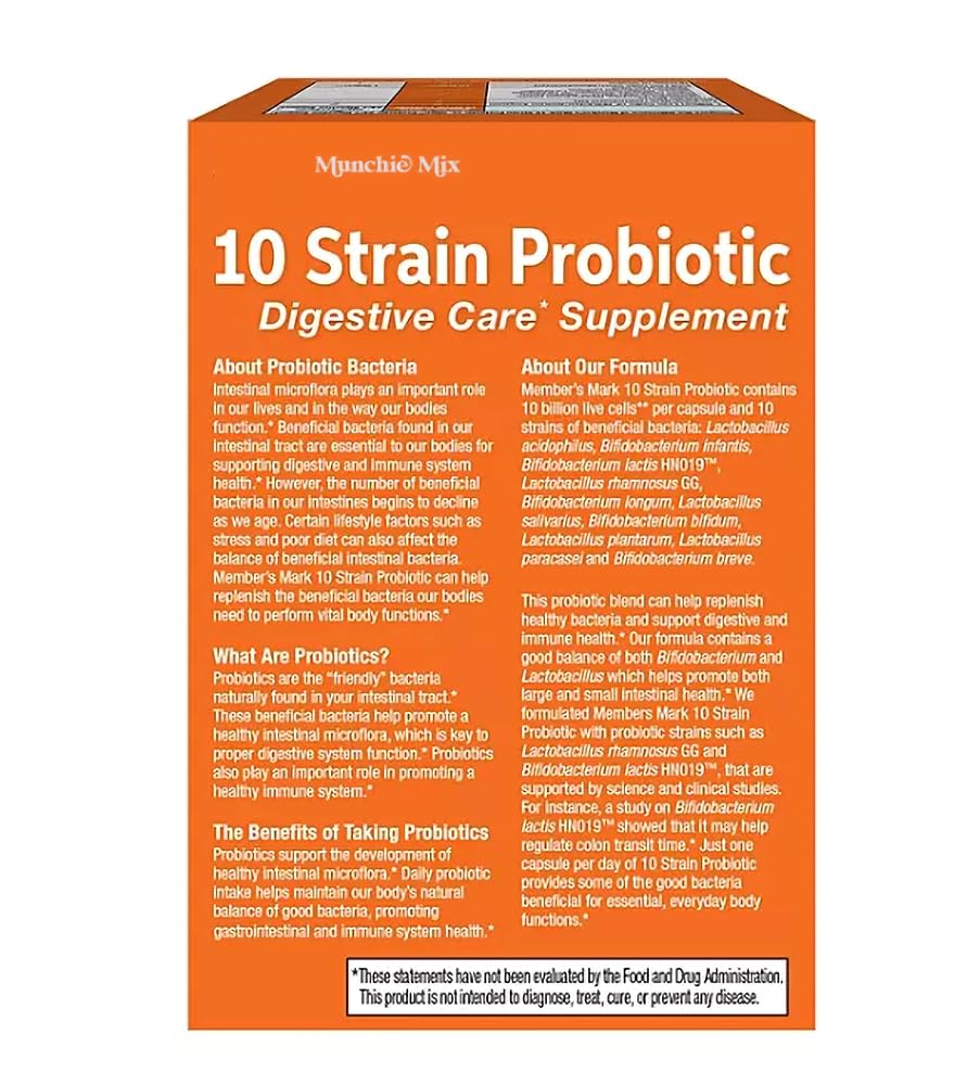 MUNCHIE MIX 10 Strain Probiotic Digestive Care Supplement - 84 Count - image 2
