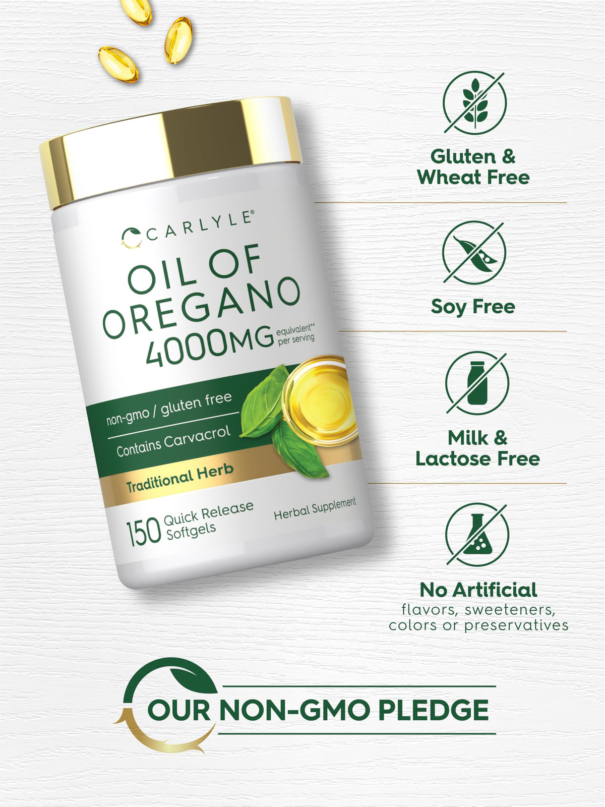 Carlyle Oregano Oil Supplement - 150 Softgels - image 5