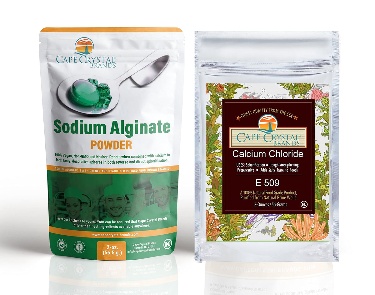 Cape Crystal Sodium Alginate and Calcium Chloride Spherification Kit - 4 Oz