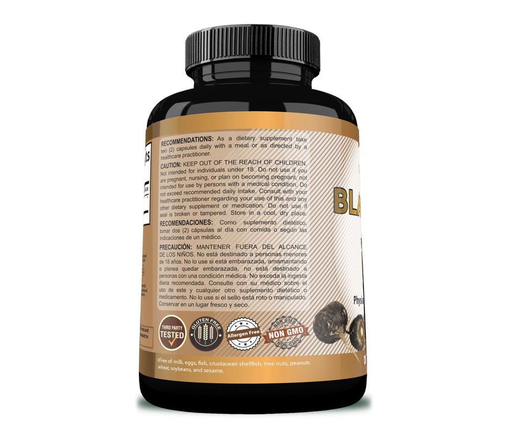 NaturalisimoLife Organic Black Maca 1,900 mg Natural Energy - 120 Capsules - image 6