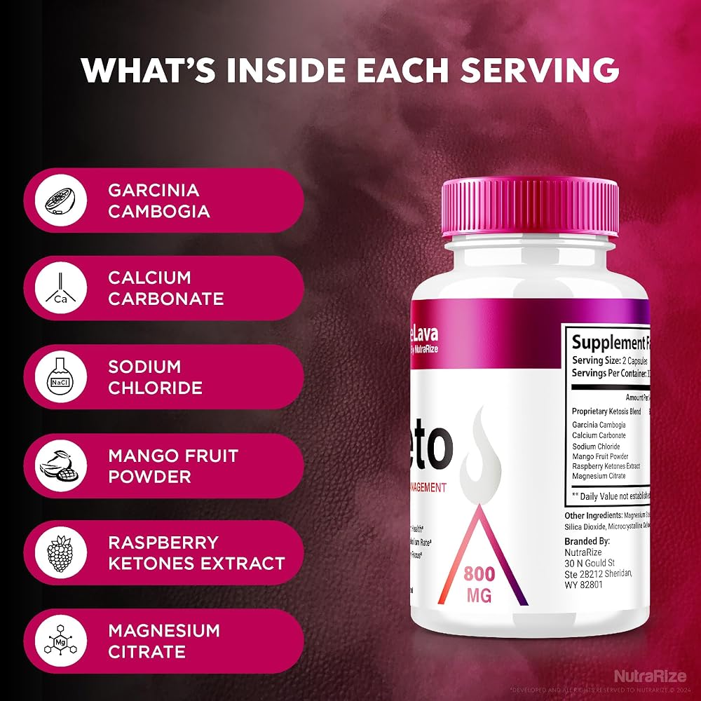 NutraRize Pure Lava Keto Formula Capsules - 60 Capsules - image 5