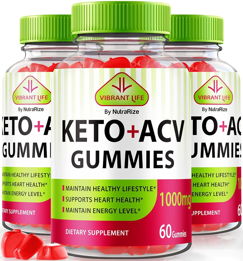 NutraRize Vibrant Life Keto ACV Gummies - 180 Gummies