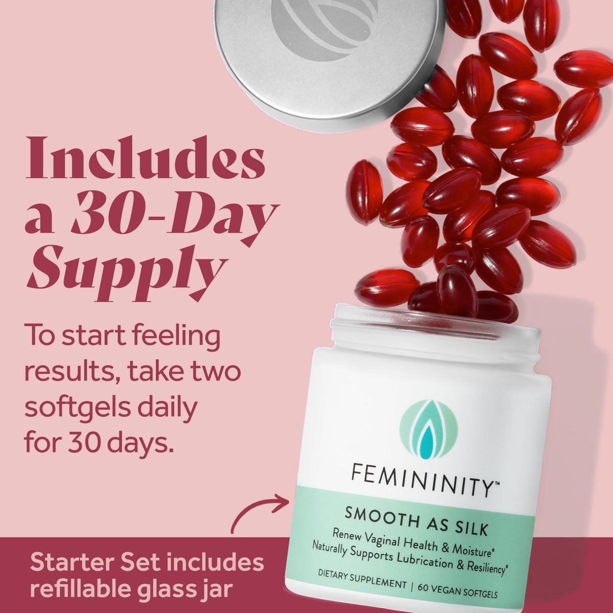 Sibu Femininity Smooth as Silk Softgels for Vaginal Dryness - 60 Softgels - image 4