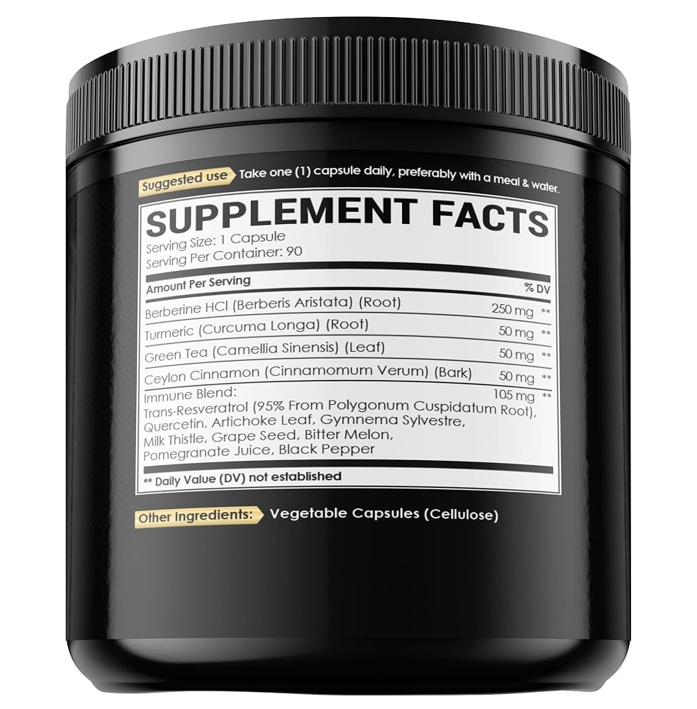 NUQIIT Berberine Supplement with Turmeric & Green Tea - 90 Capsules - image 8