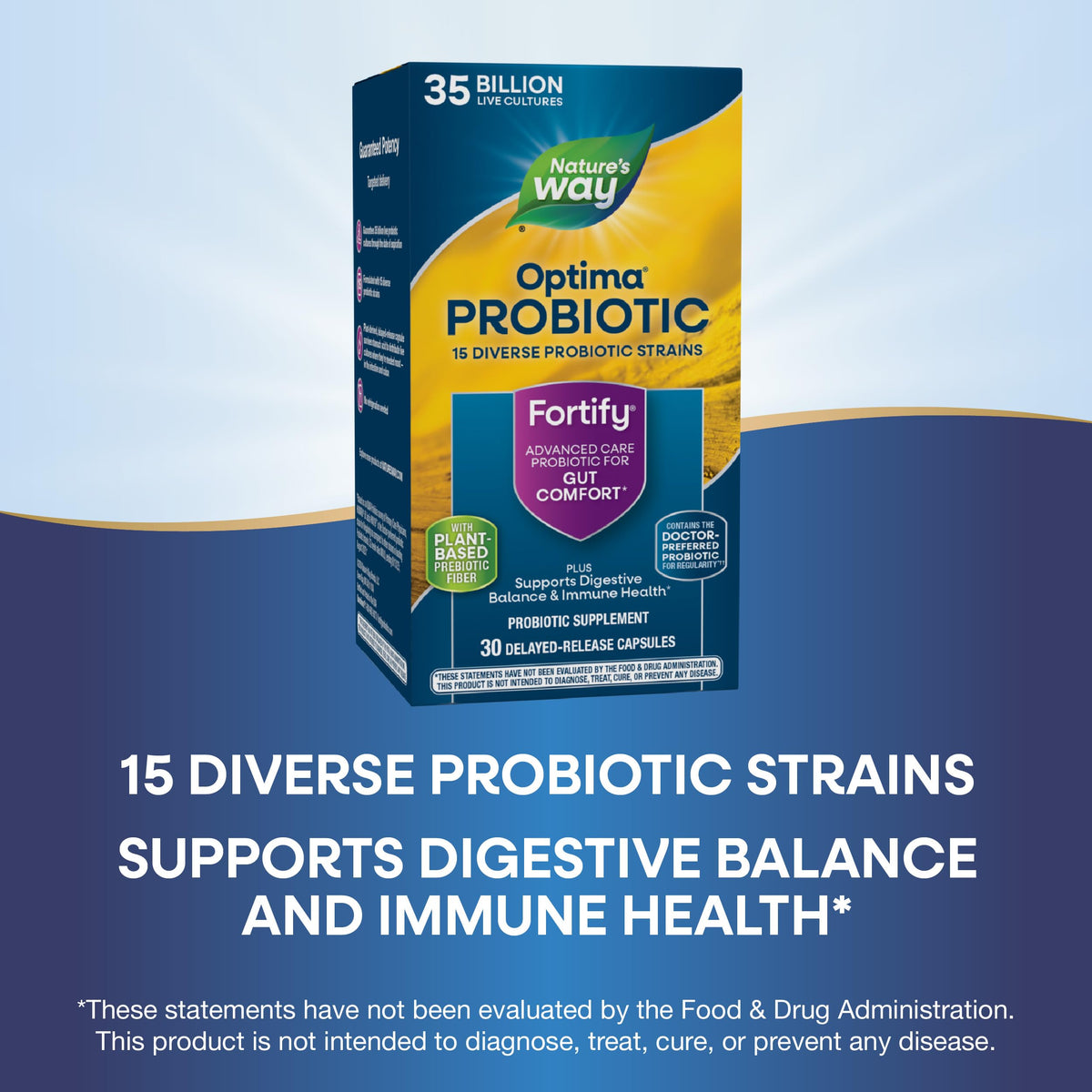 Nature's Way Fortify Optima Probiotic 35 Billion CFU - 60 Capsules - image 5