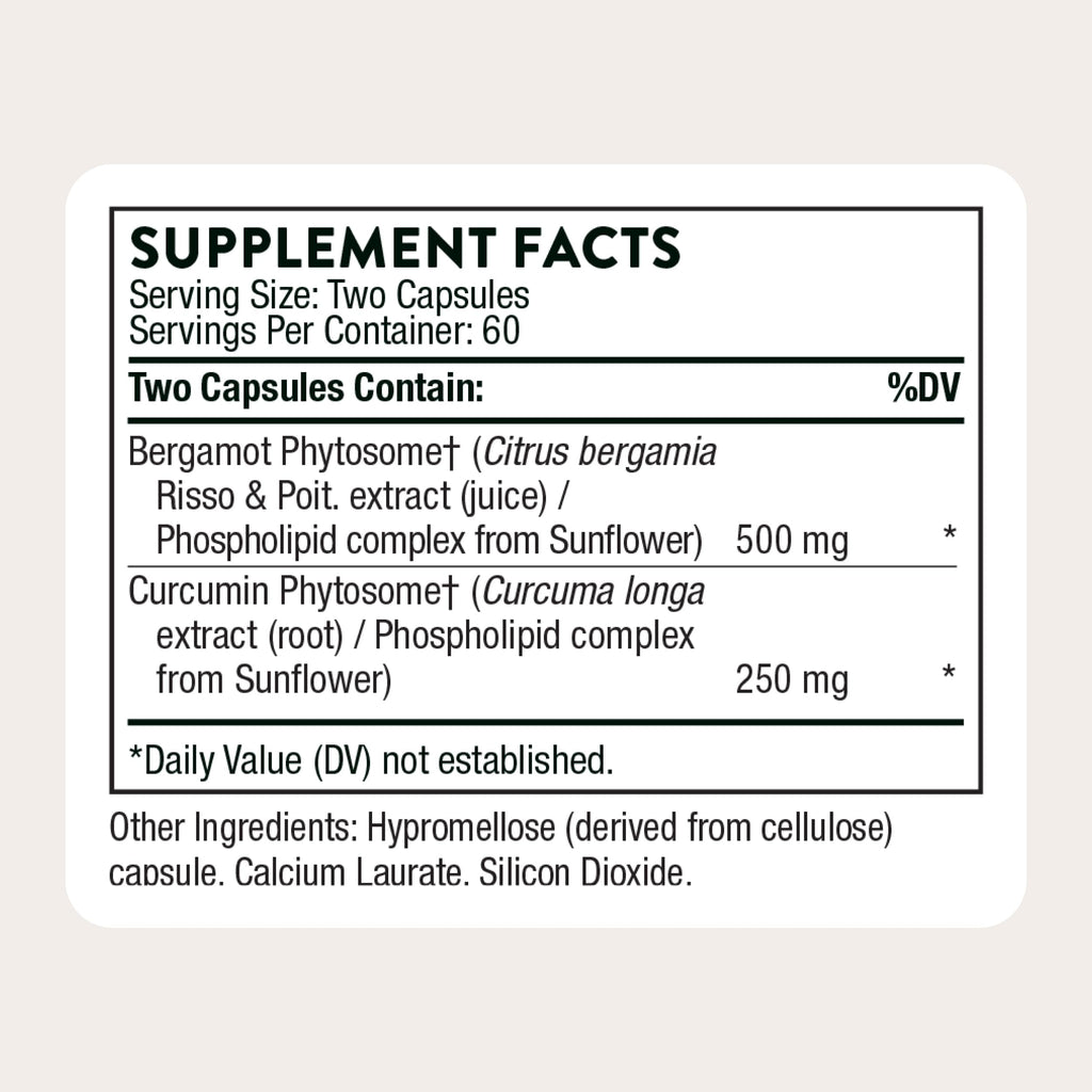 THORNE Metabolic Health Bergamot & Curcumin Phytosome - 120 Capsules - image 5