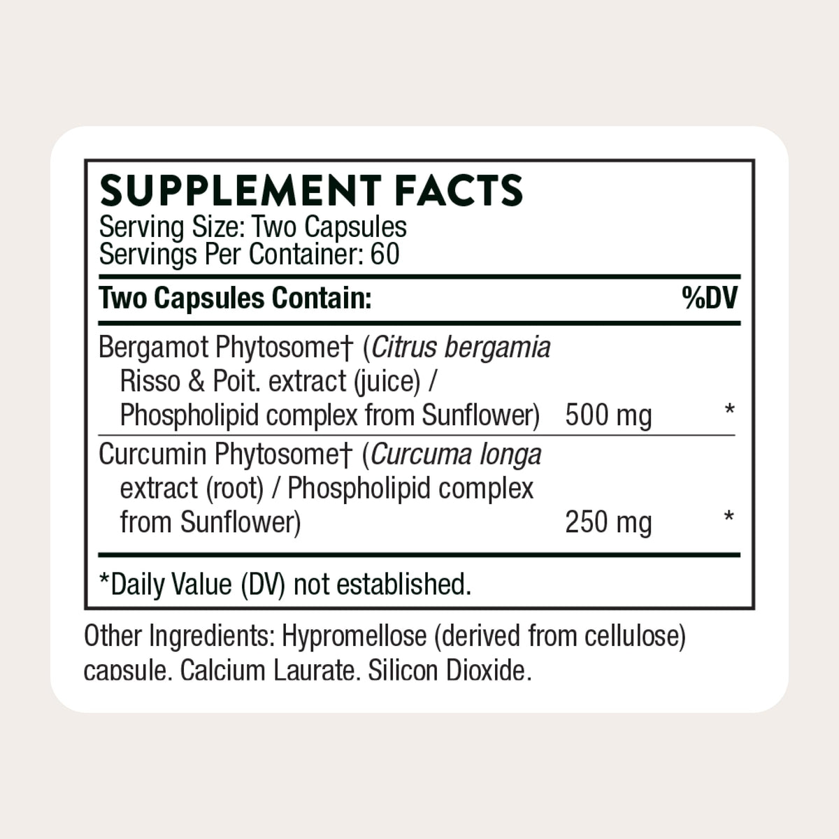 THORNE Metabolic Health Bergamot & Curcumin Phytosome - 120 Capsules - image 5