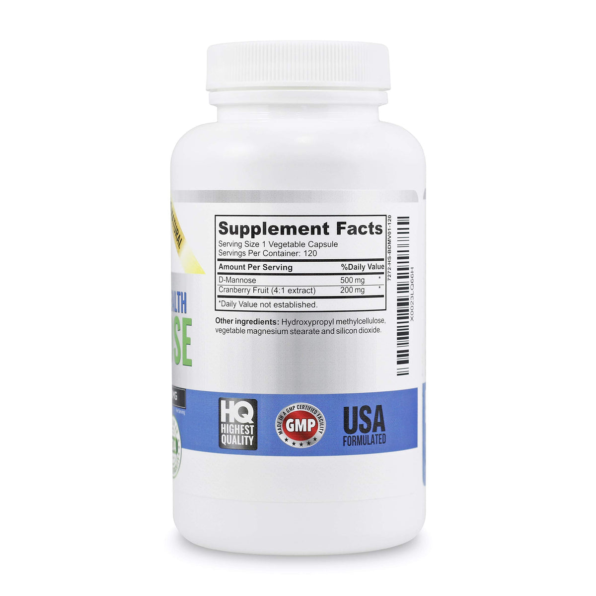 Vitalité Now! D-Mannose with Cranberry Extract - 120 Capsules - image 3