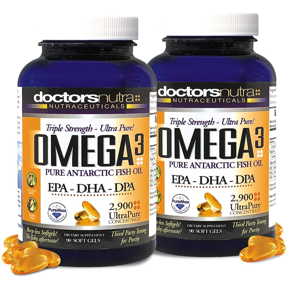 Doctors Nutra Wild Omega 3 Fish Oil DPA Supplement 2900mg - Pack of 2