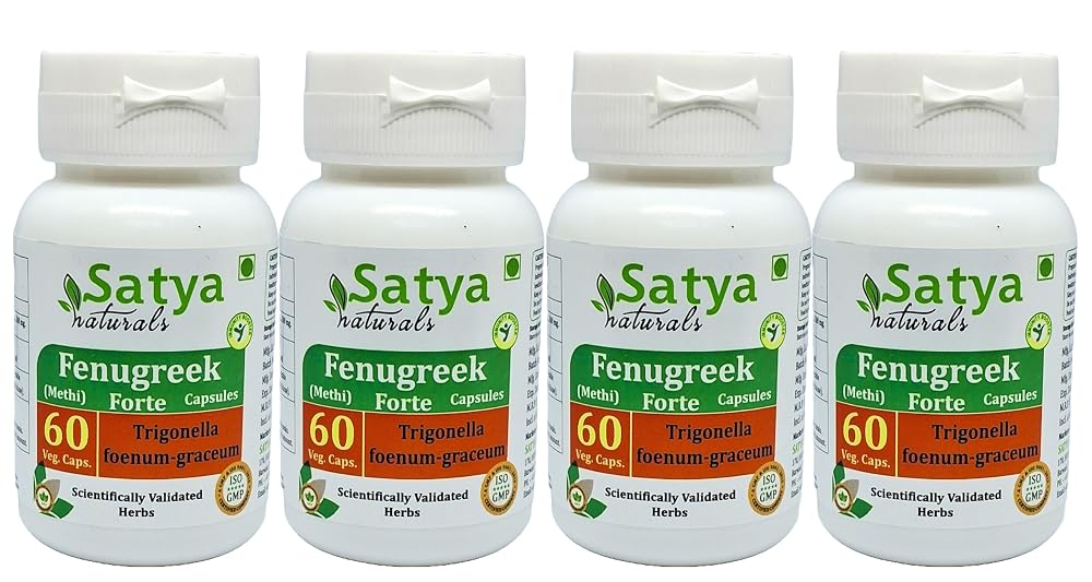 Satya Naturals Fenugreek Forte Capsules 500 mg. 60 Veg. Capsule