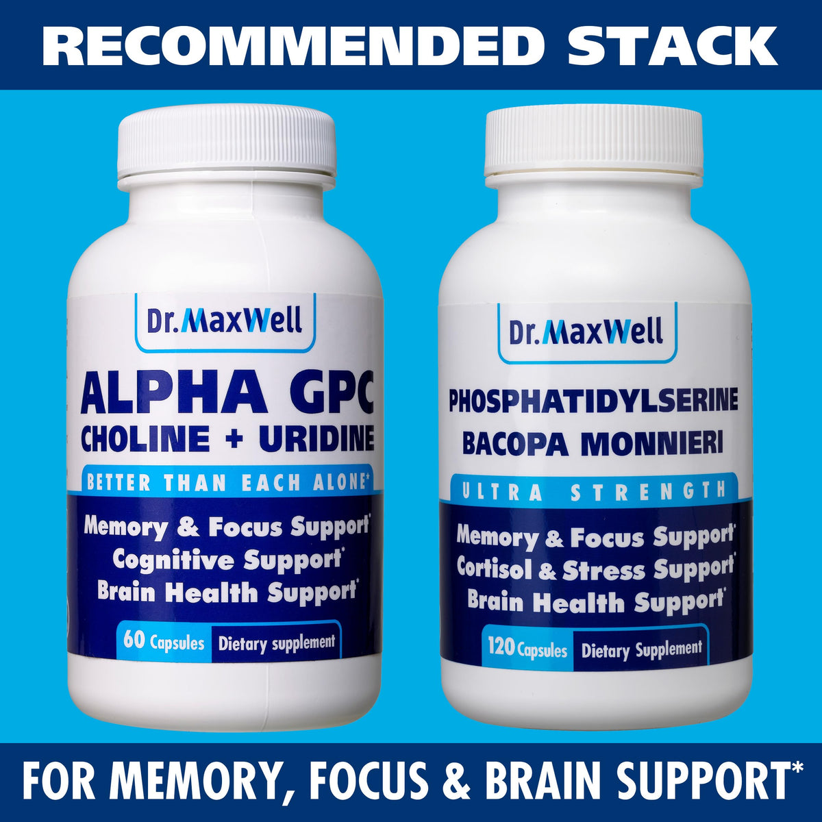 Dr. Maxwell Alpha GPC 600mg + Uridine Choline Enhancer - 60 Capsules - image 5