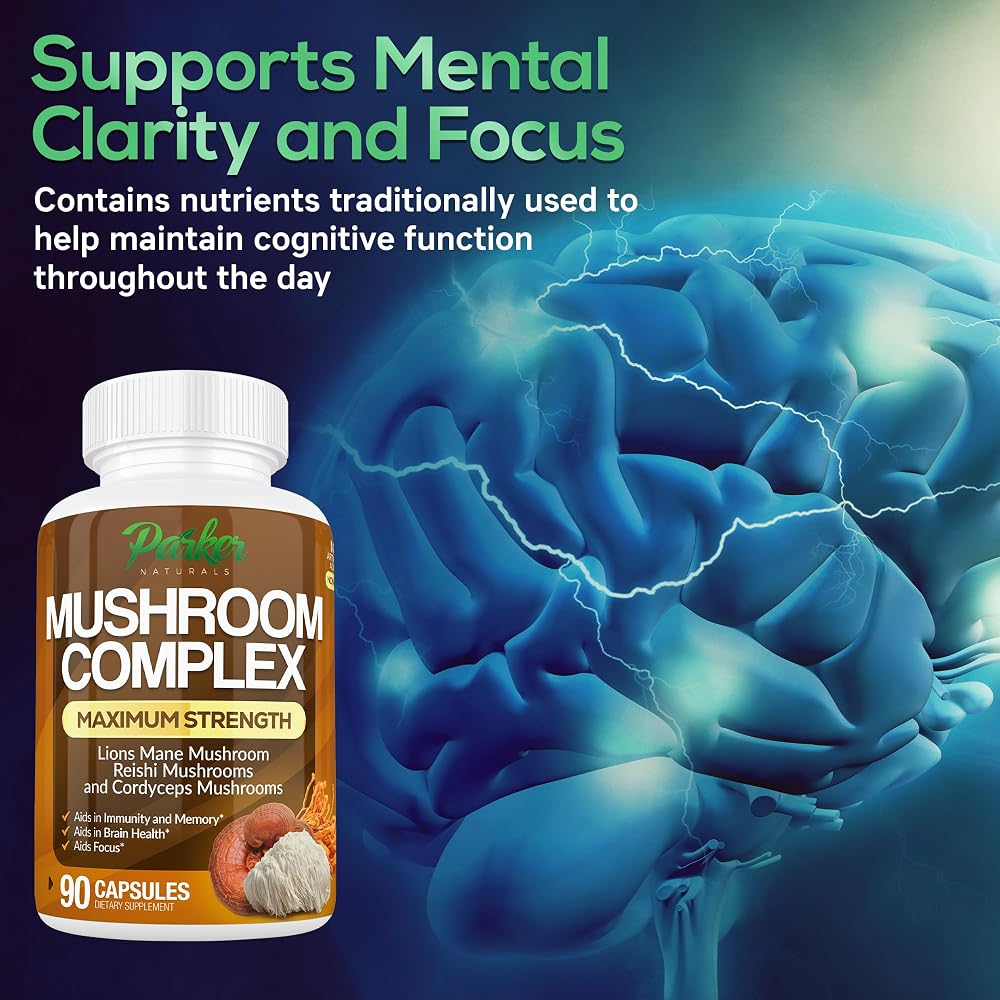 Parker Naturals Mushroom Complex Capsules - 90 Capsules - image 3