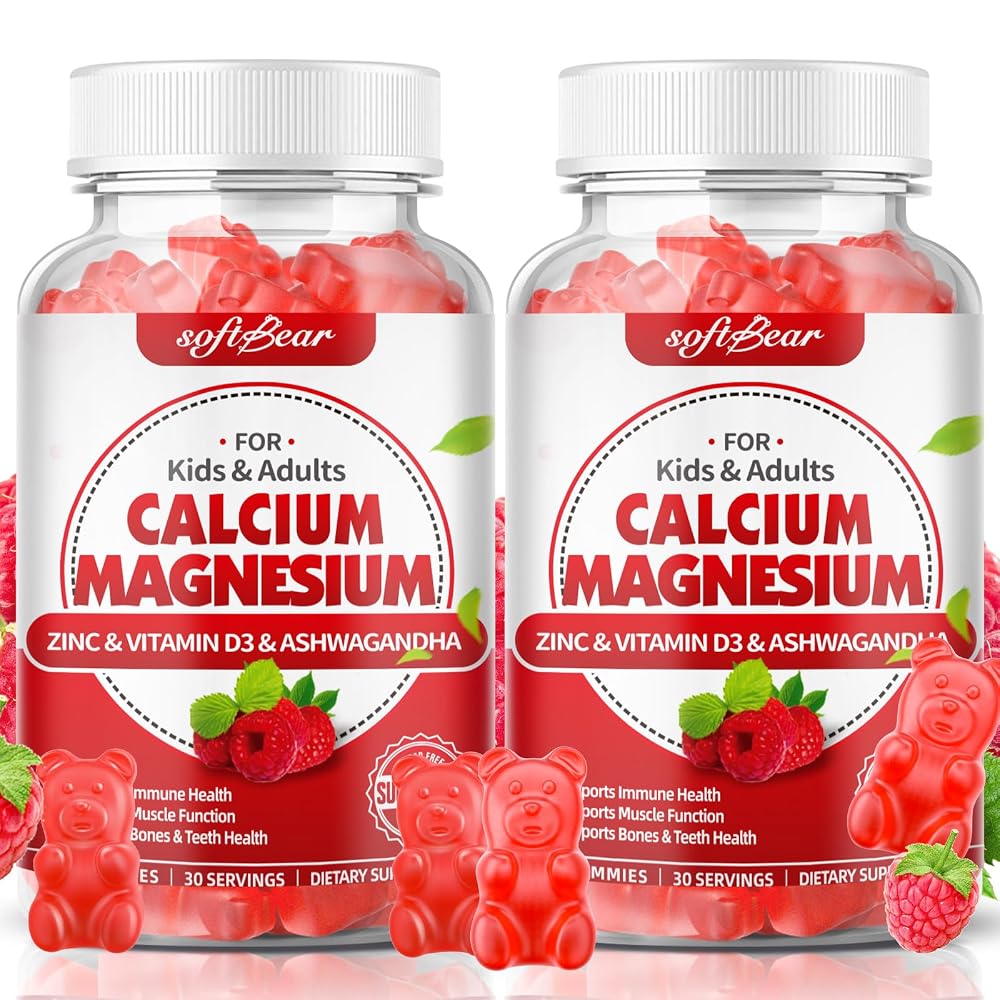 softbear Sugar Free Calcium Magnesium Zinc Gummies for Womem Men