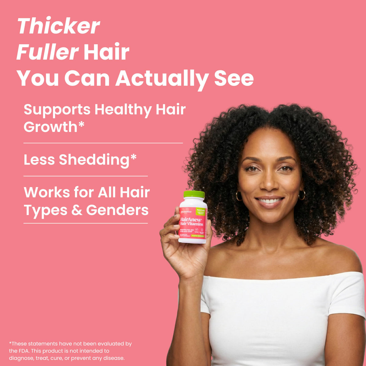 Naturenetics Hair Growth Vitamins for Women & Men - 60 Capsules - image 2