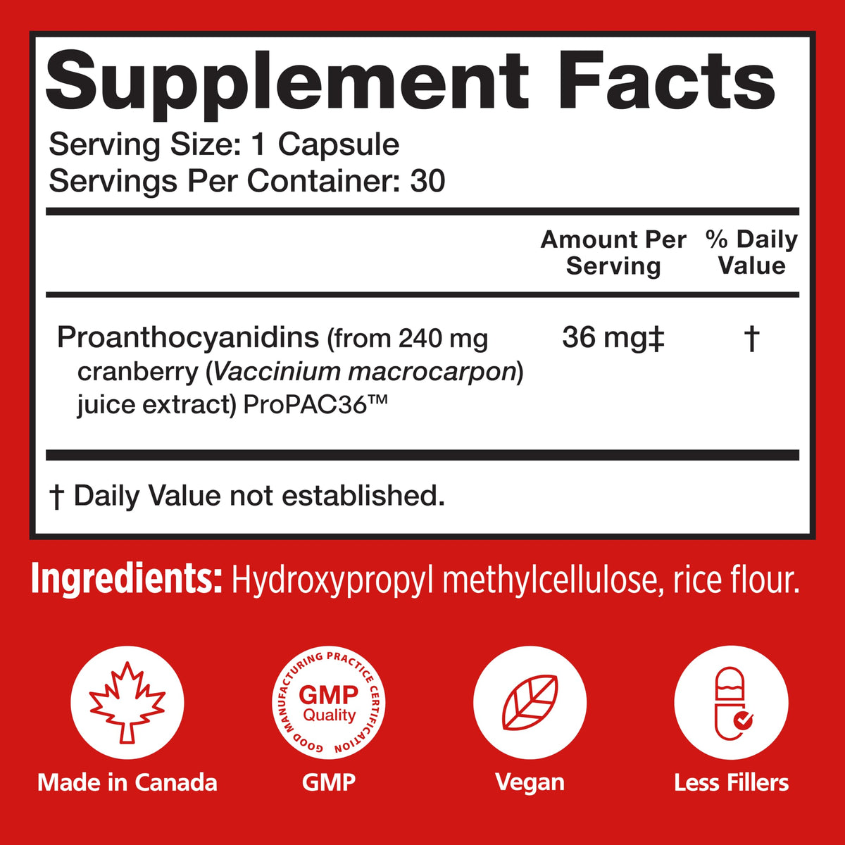 Szio+ Utiva Cranberry PACs Pills