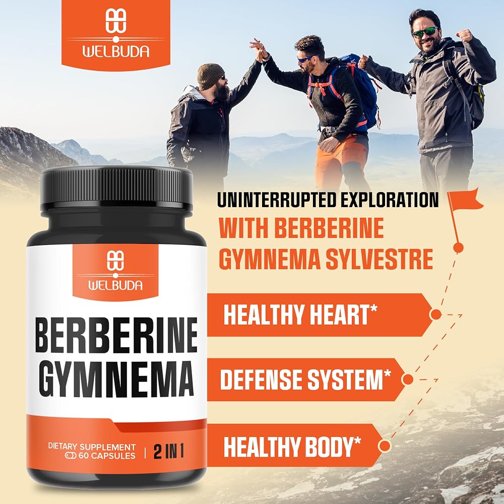 WELBUDA Berberine Supplement with Gymnema Sylvestre - 60 Capsules - image 3