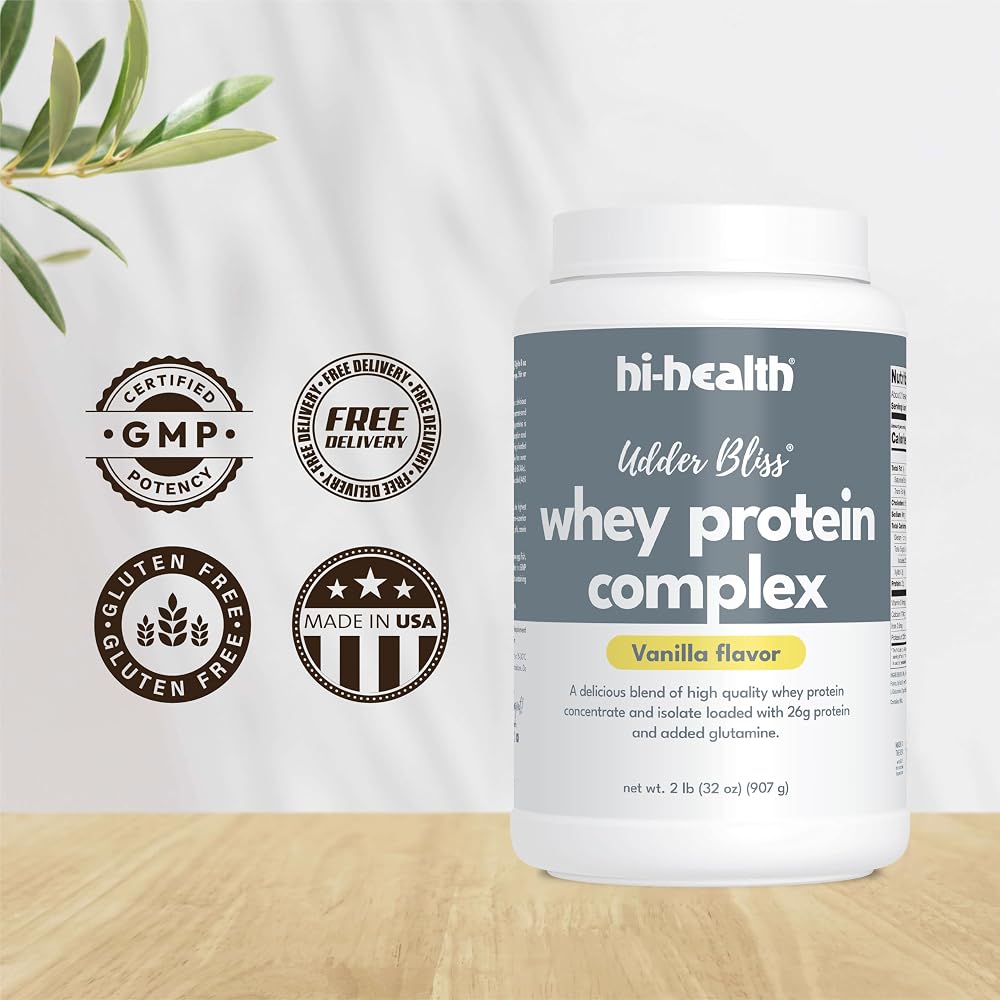 Hi-Health Udder Bliss Whey Protein Complex Powder Vanilla - 2 Pounds - image 3