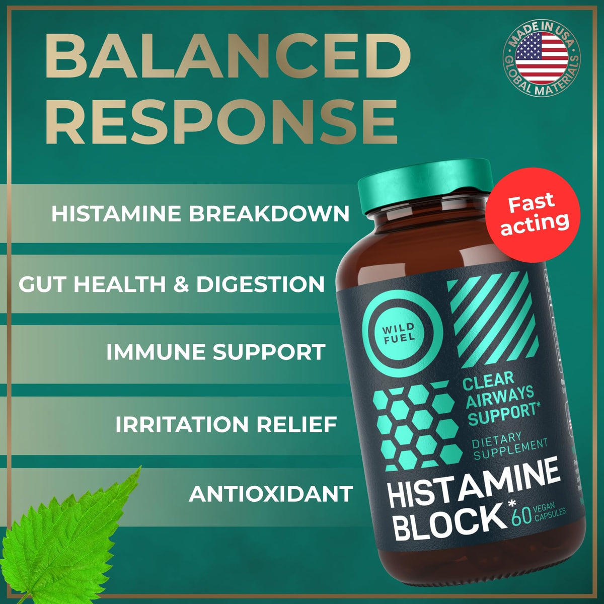 Wild Fuel Histamine Block Quercetin Capsules - 60 Count - image 2