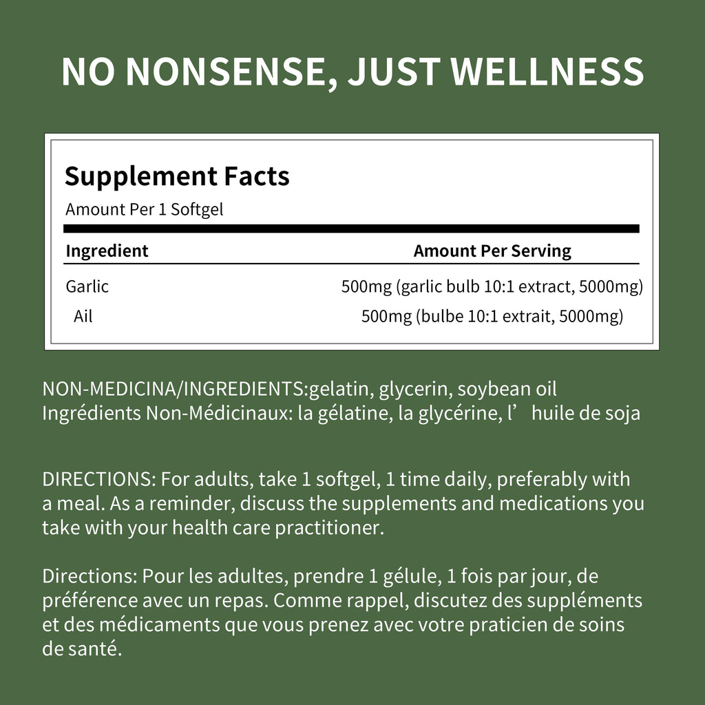 Total Natural Garlic Extract 5000mg - 2400 Softgels - image 8