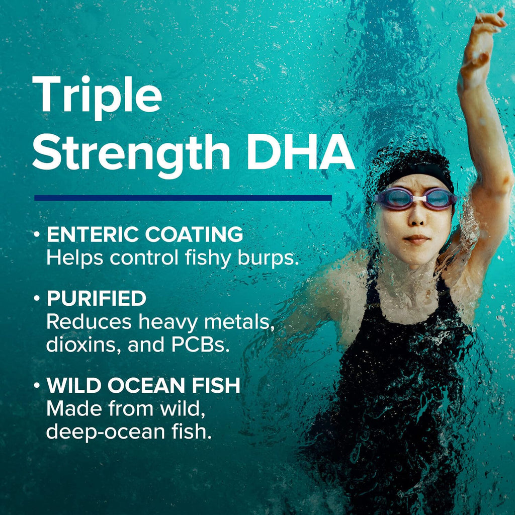 GNC Triple Strength DHA 1000 Omega-3 - 45 Softgels - image 6