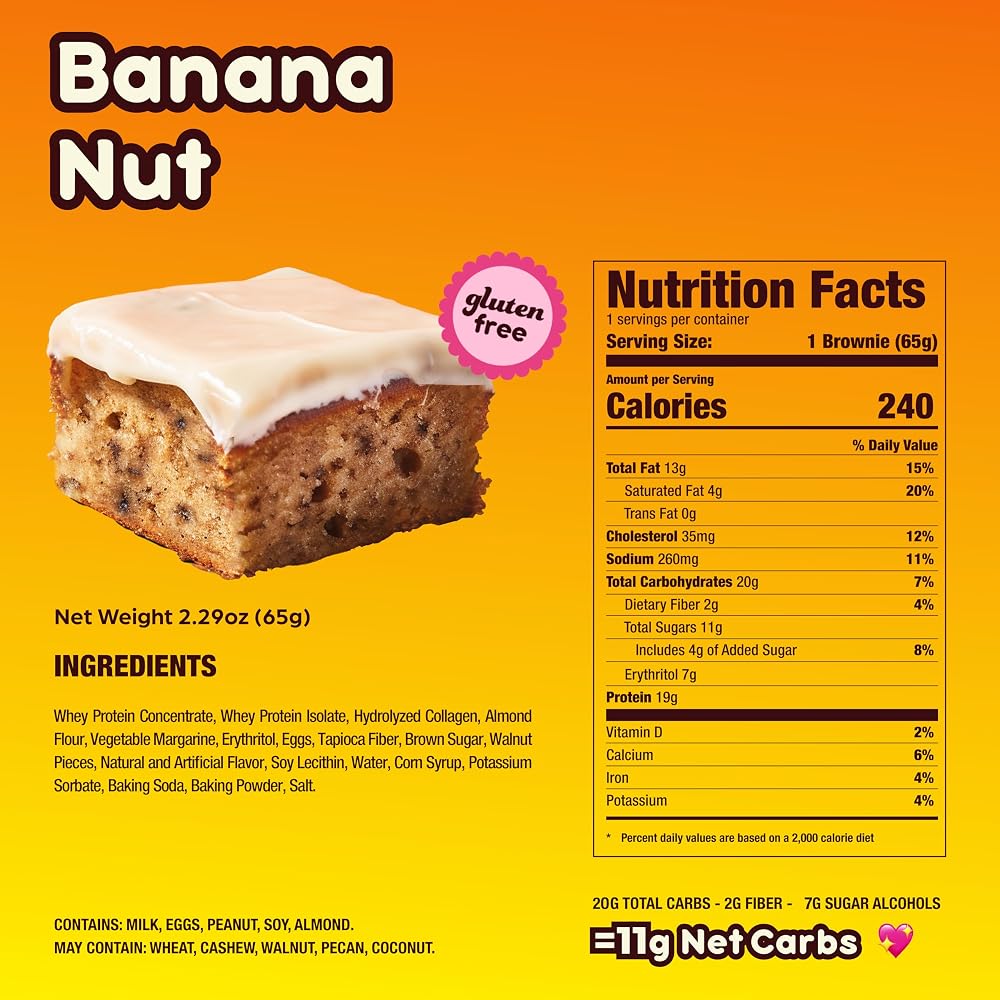 Alpha Prime Supplements Prime Bites High Protein Brownie Banana Nut - 12 Pack - image 5