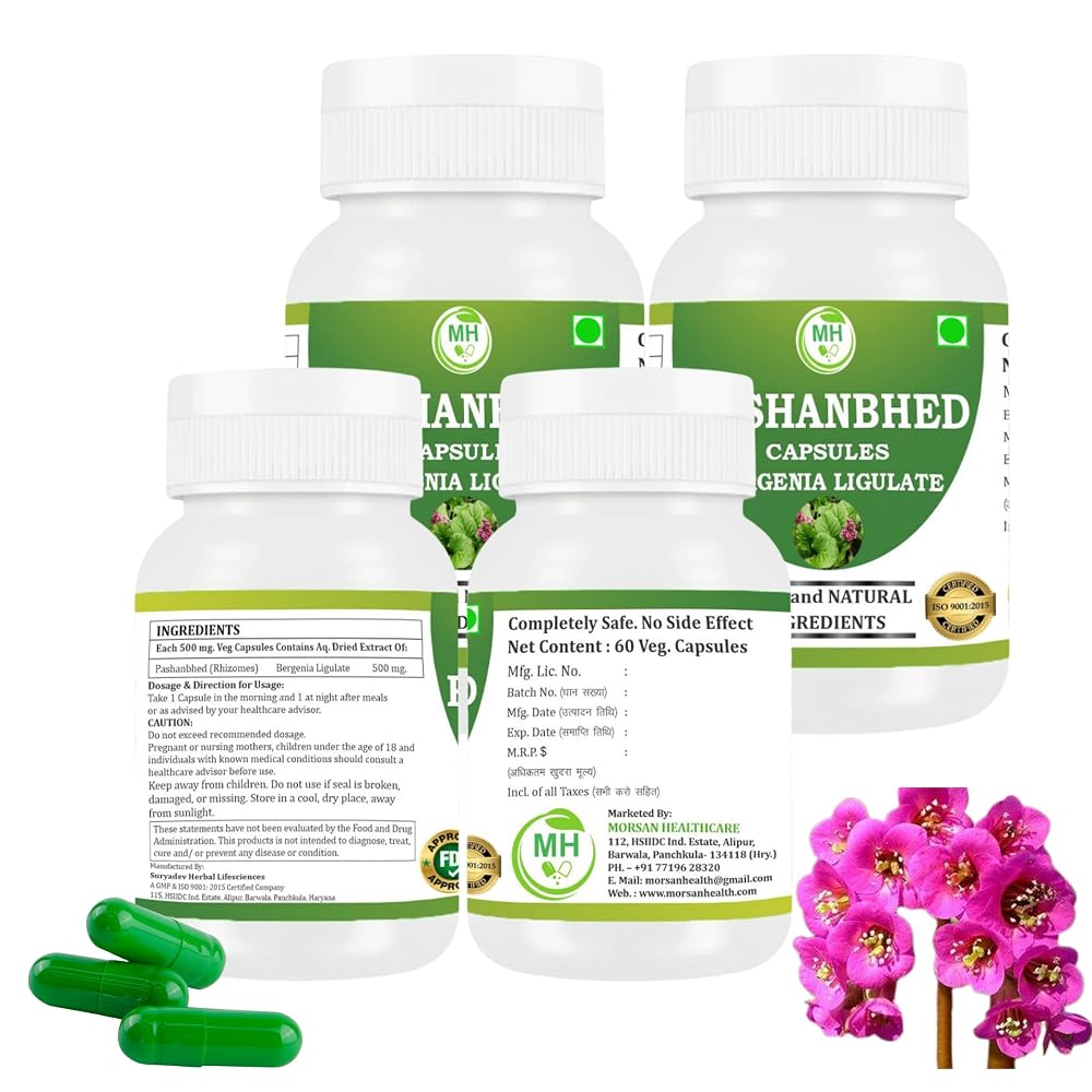Morsan Healthcare Pashanabheda Bergenia ligulata Powder - 240 Capsules - image 2