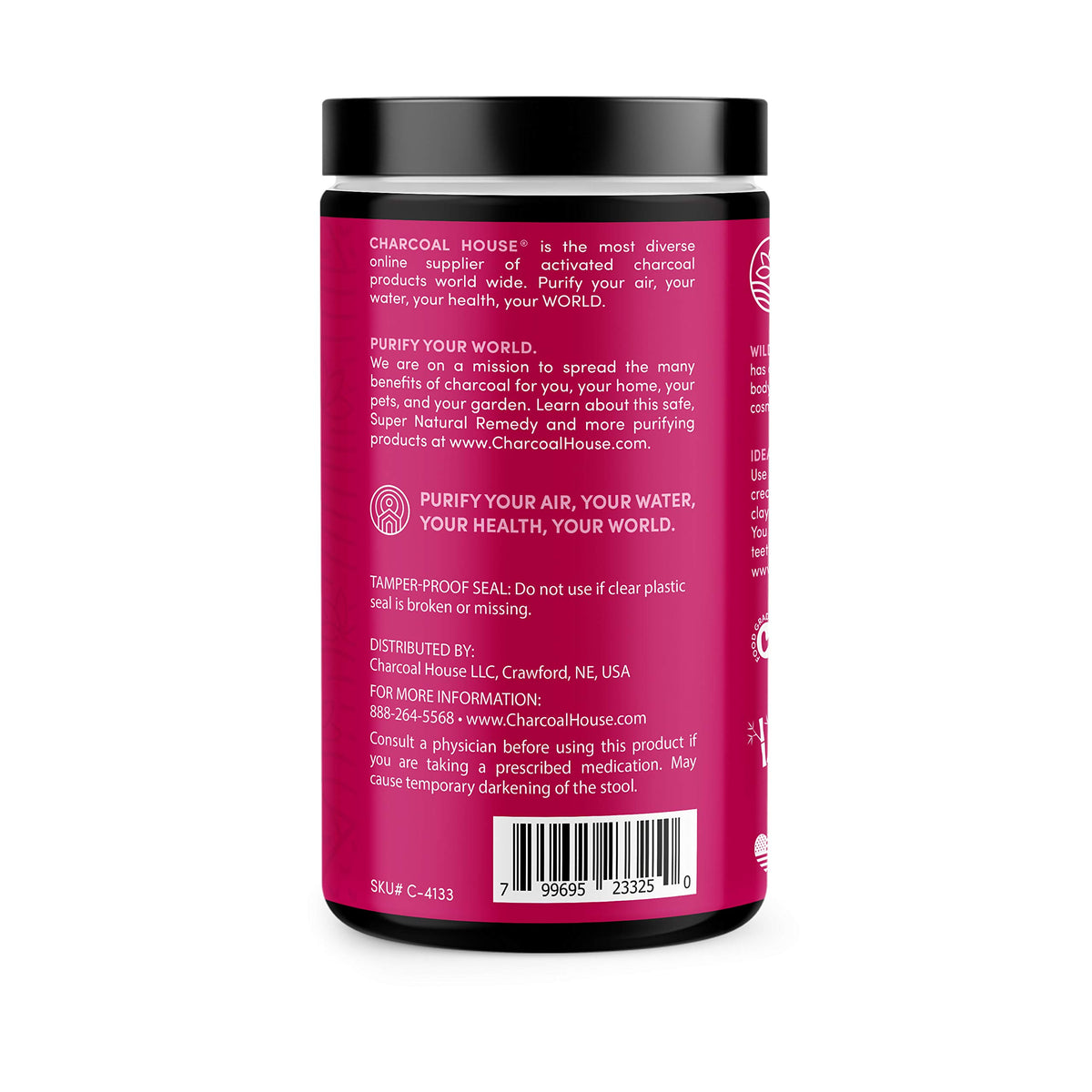Charcoal House Activated Bamboo Charcoal Powder Food Grade - 11 oz - image 3