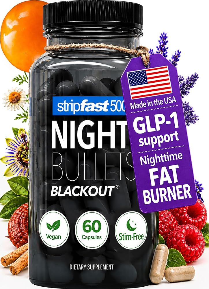 Stripfast5000 Night Bullets Stim-Free Nighttime Fat Burner - 60 Capsules