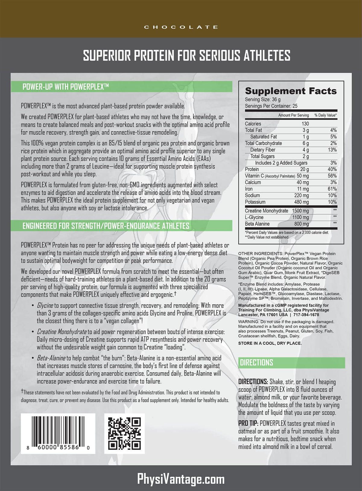 PhysiVantage POWERPLEX Vegan Protein Powder - 2 lb - image 5