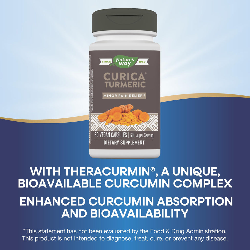 Nature's Way Curica Turmeric Bioavailable Curcumin 600 mg - 60 Capsules - image 3
