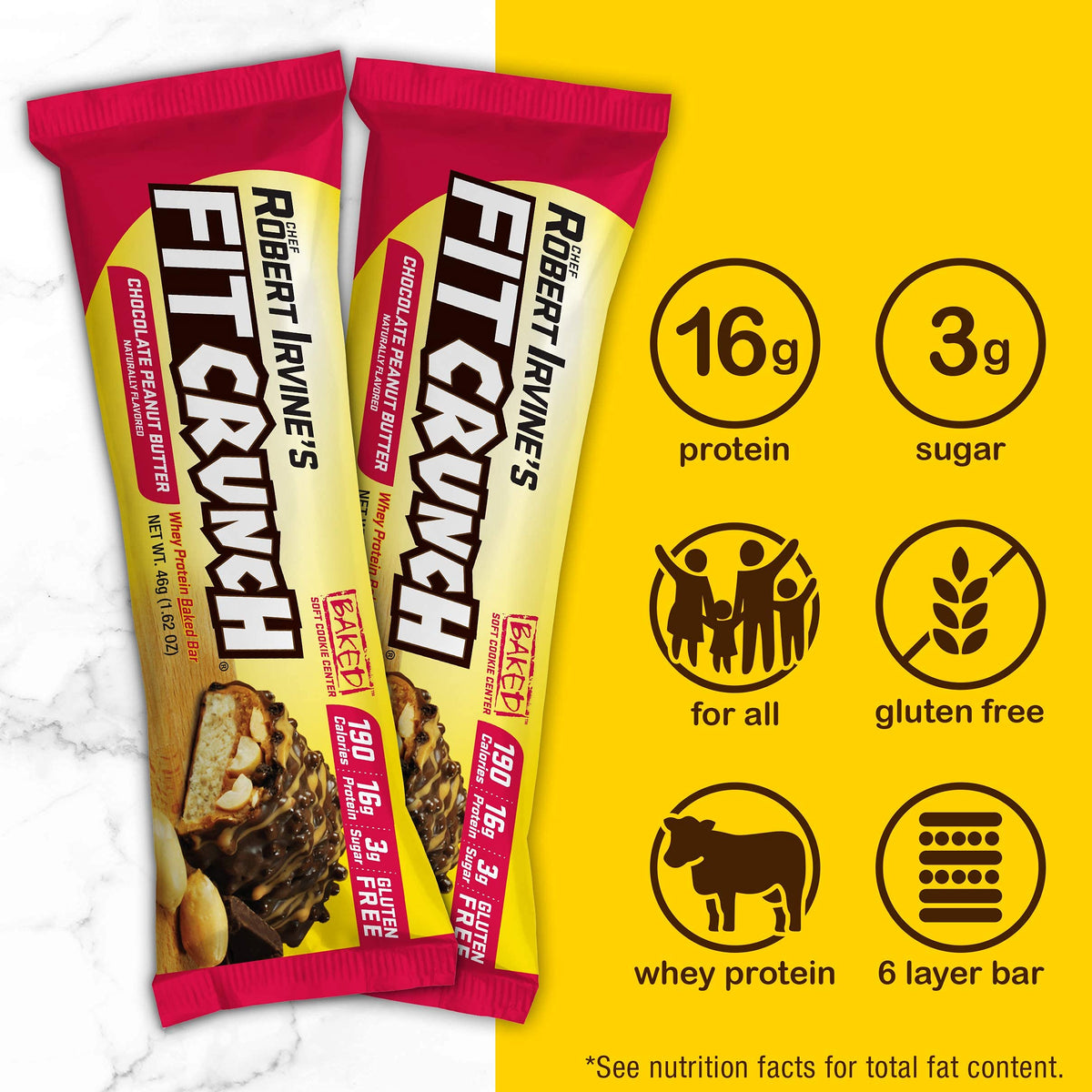 Fit Crunch Snack Size Protein Bar Chocolate Peanut Butter - 9 Bars - image 3